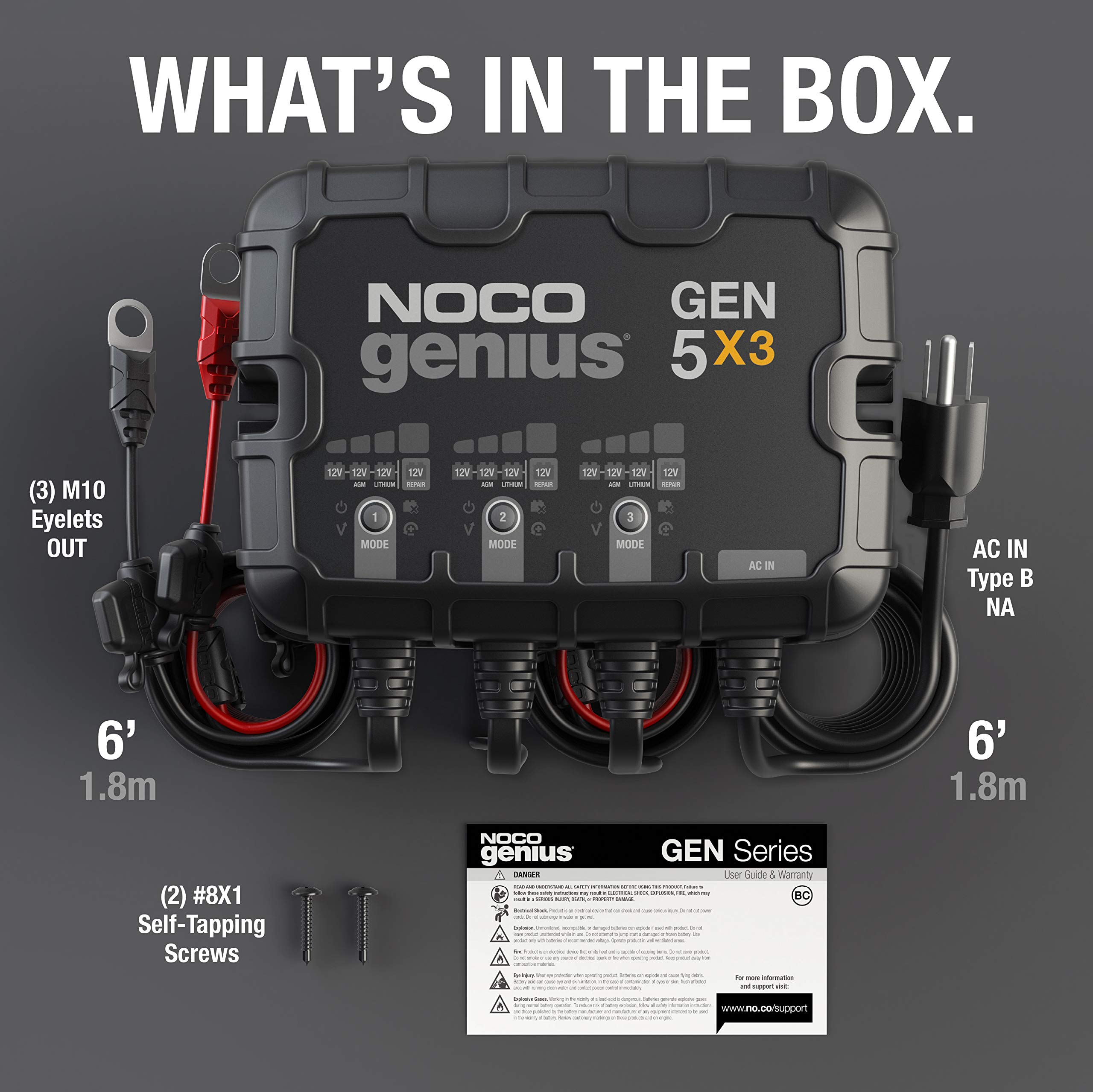 Foto 8 pulgar | Cargador De Batería Marino Noco Genius Gen5x3, 3 Bancos, 15 A, 12 V - Venta Internacional.