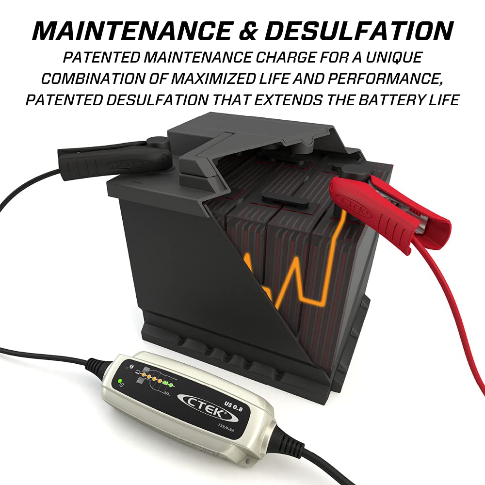 Foto 6 pulgar | Cargador De Baterías Ctek Us 0.8 12v Totalmente Automático De 6 Pasos - Venta Internacional.