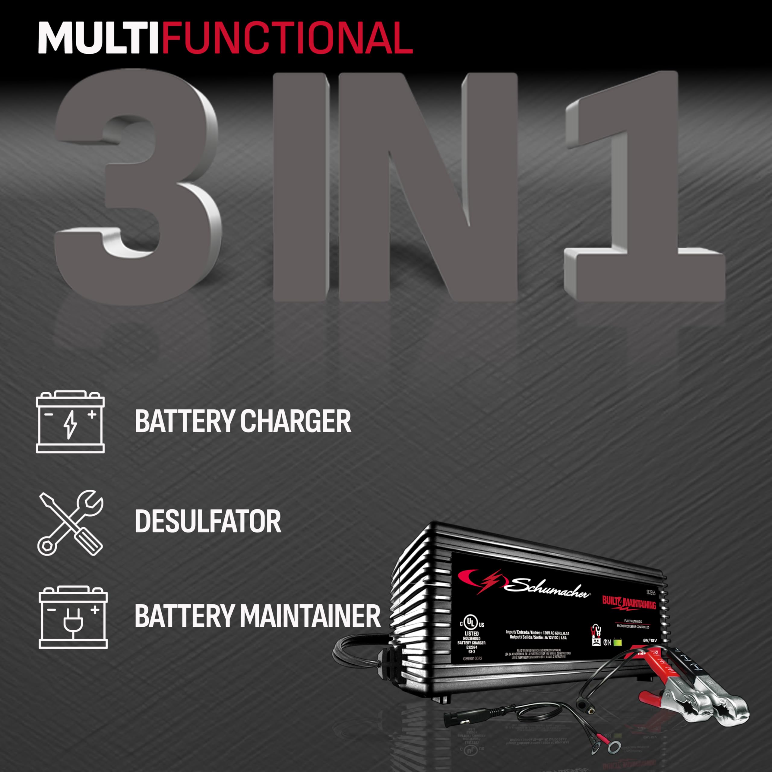 Foto 3 pulgar | Cargador De Baterías Schumacher Electric Sc1355 1.5a 6v/12v - Venta Internacional.