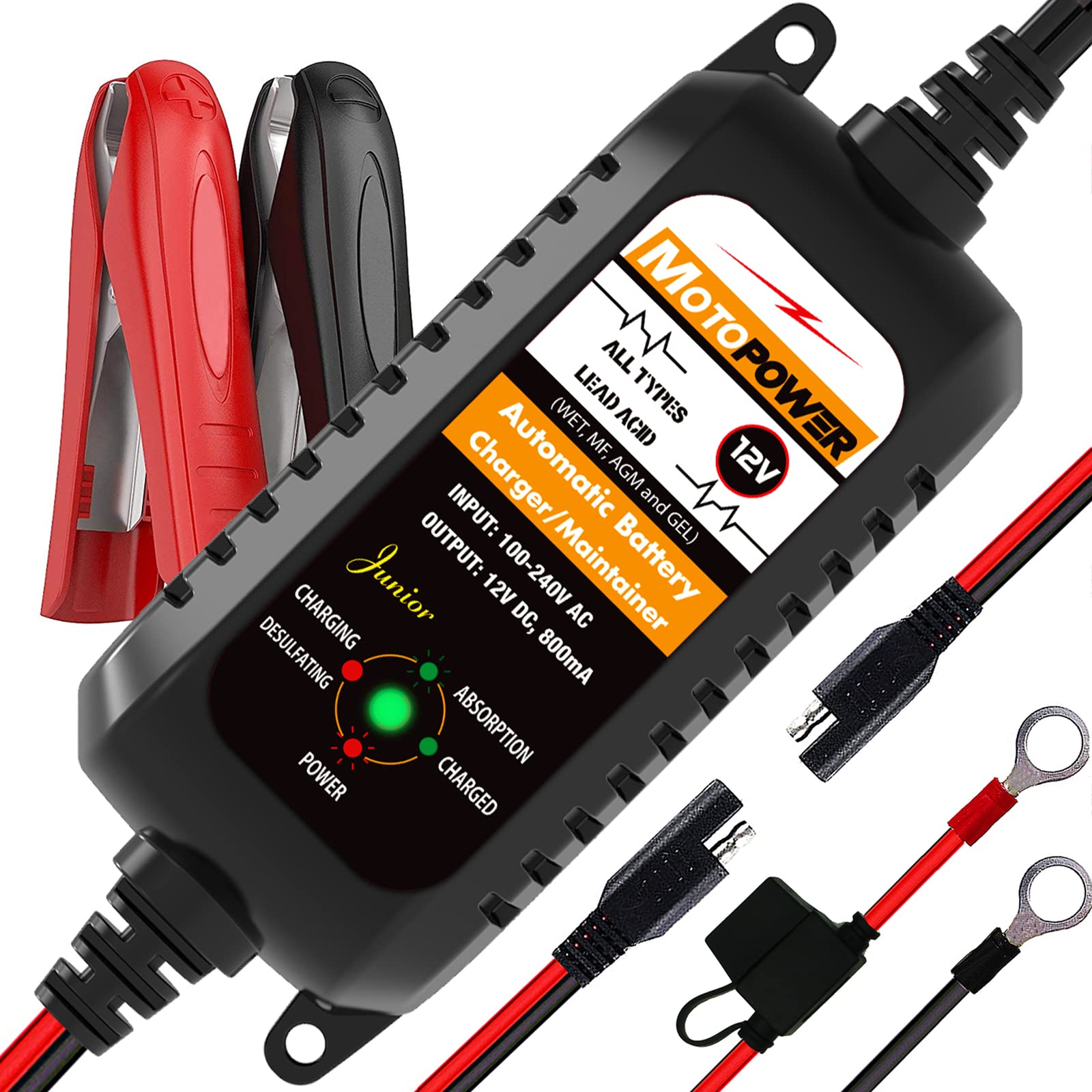 Foto 2 pulgar | Cargador De Baterías Motopower Mp00205a 12v 800ma Automático - Venta Internacional.