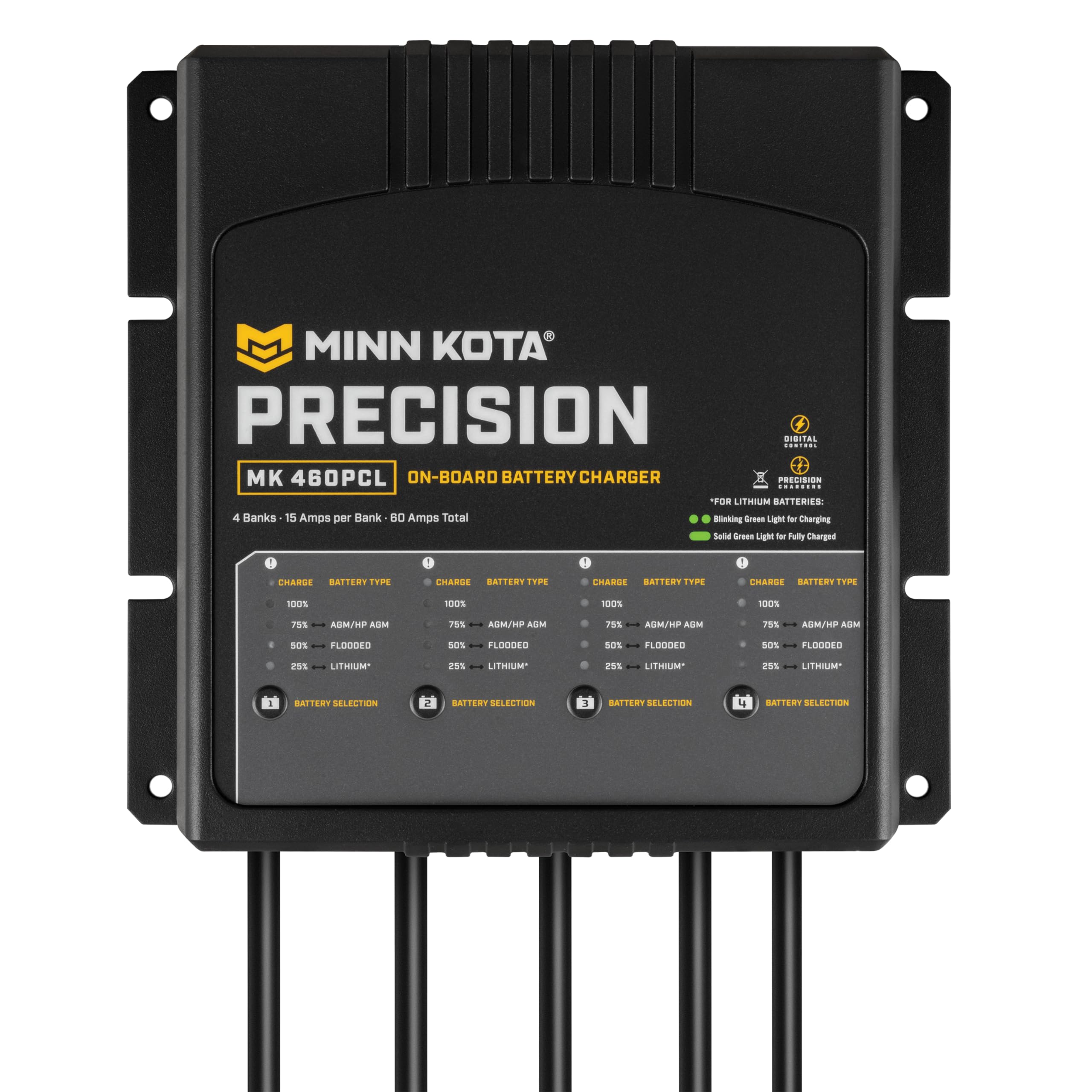 Foto 4 | Cargador De Batería Minn Kota Mk 460 Pcl Incorporado, 4 Bancos X 15 A - Venta Internacional.