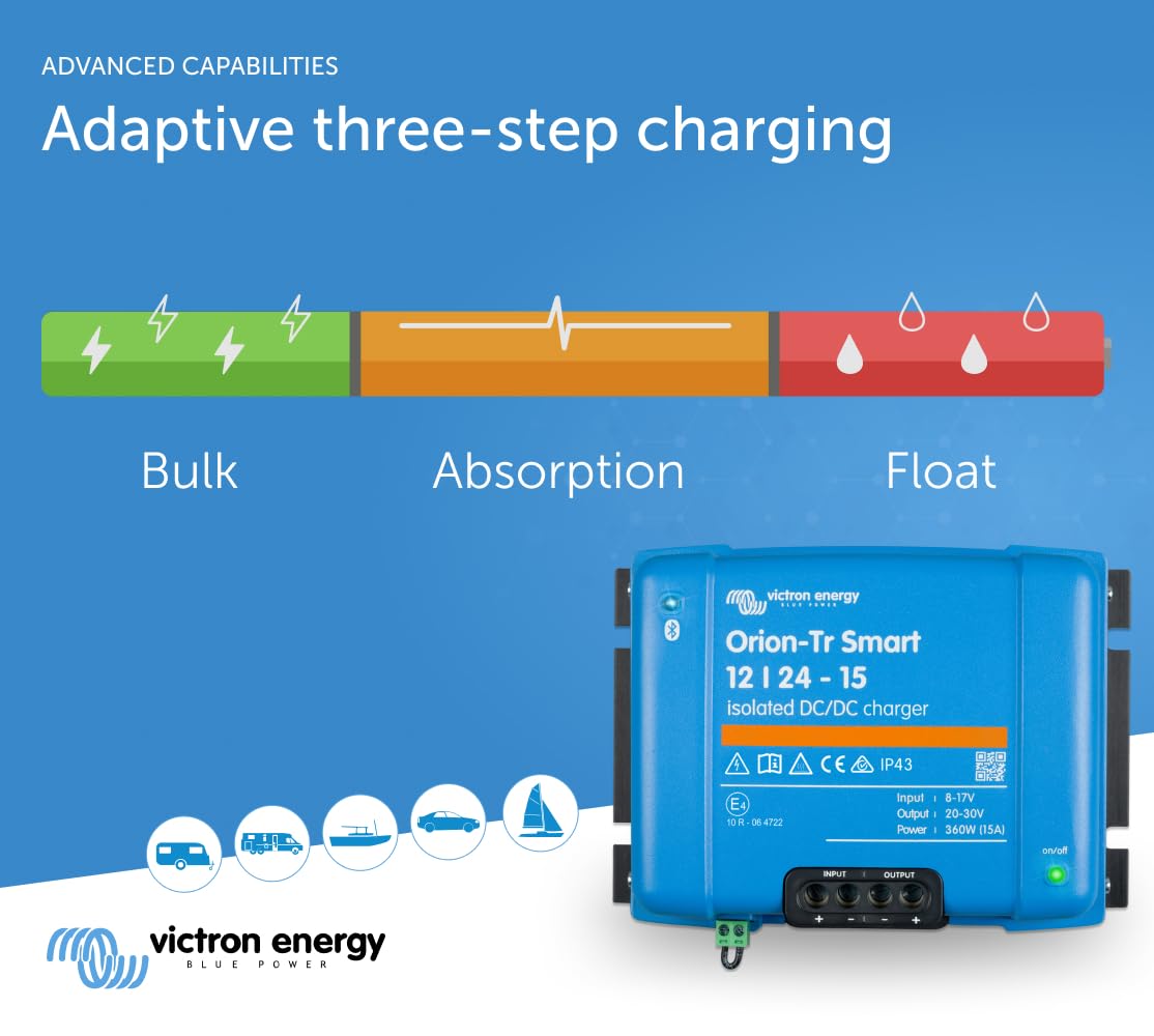 Foto 6 | Cargador Dc A Dc Victron Energy Orion-tr Smart 15a 360w 12/24v - Venta Internacional.