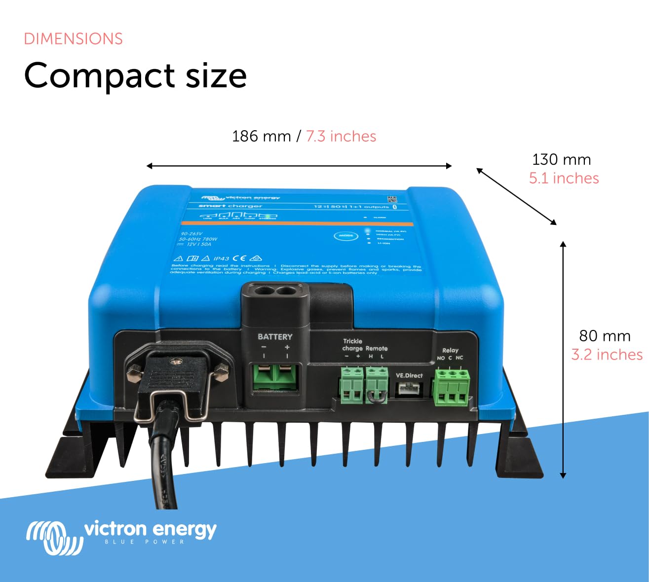 Foto 5 pulgar | Cargador De Baterías Victron Energy Smart Ip43 12v 50a - Venta Internacional.