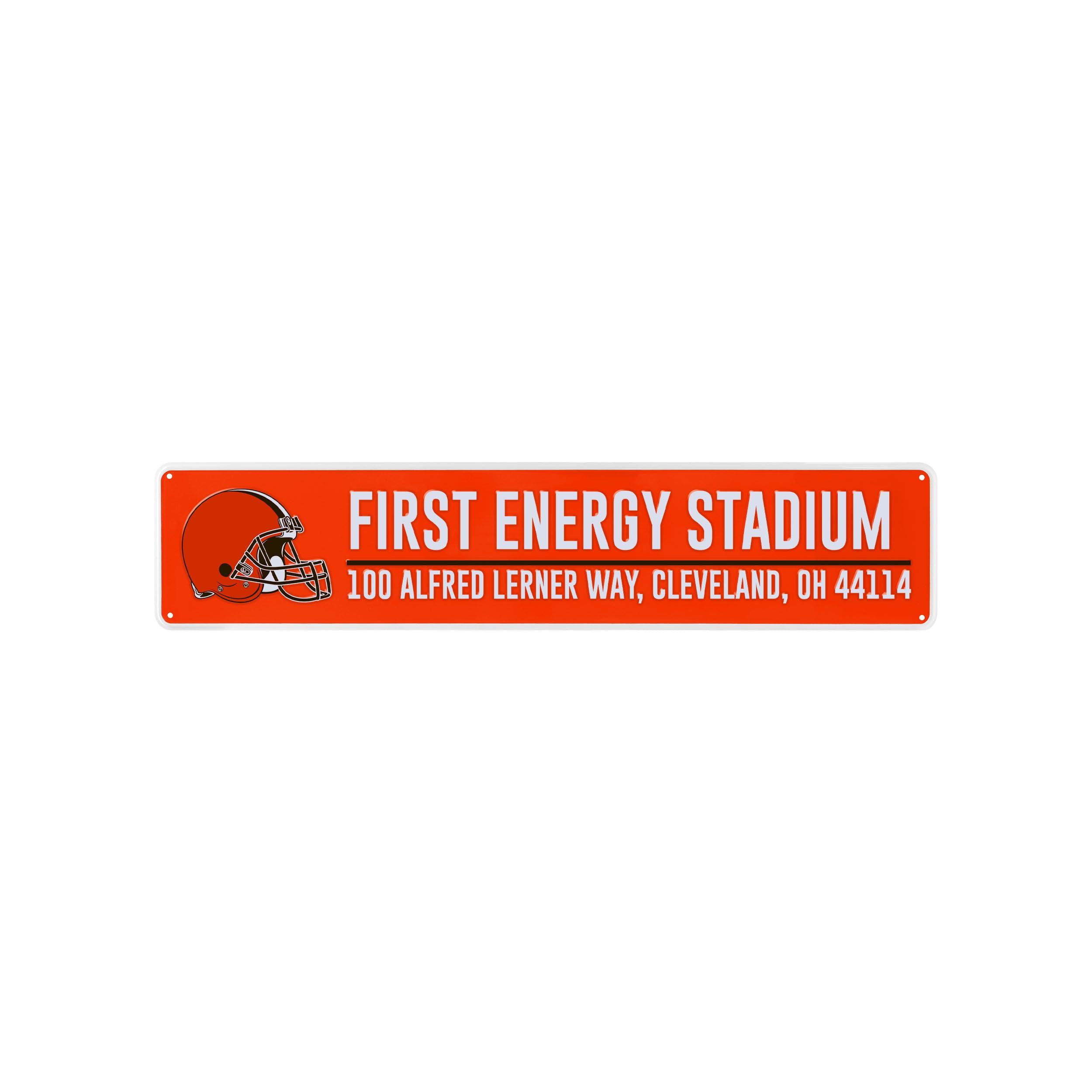Foto 2 pulgar | Letrero De Calle Foco Nfl Cleveland Browns Stadium Con Licencia Oficial - Venta Internacional.