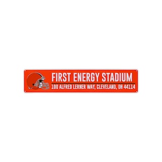 Foto 1 | Letrero De Calle Foco Nfl Cleveland Browns Stadium Con Licencia Oficial - Venta Internacional.