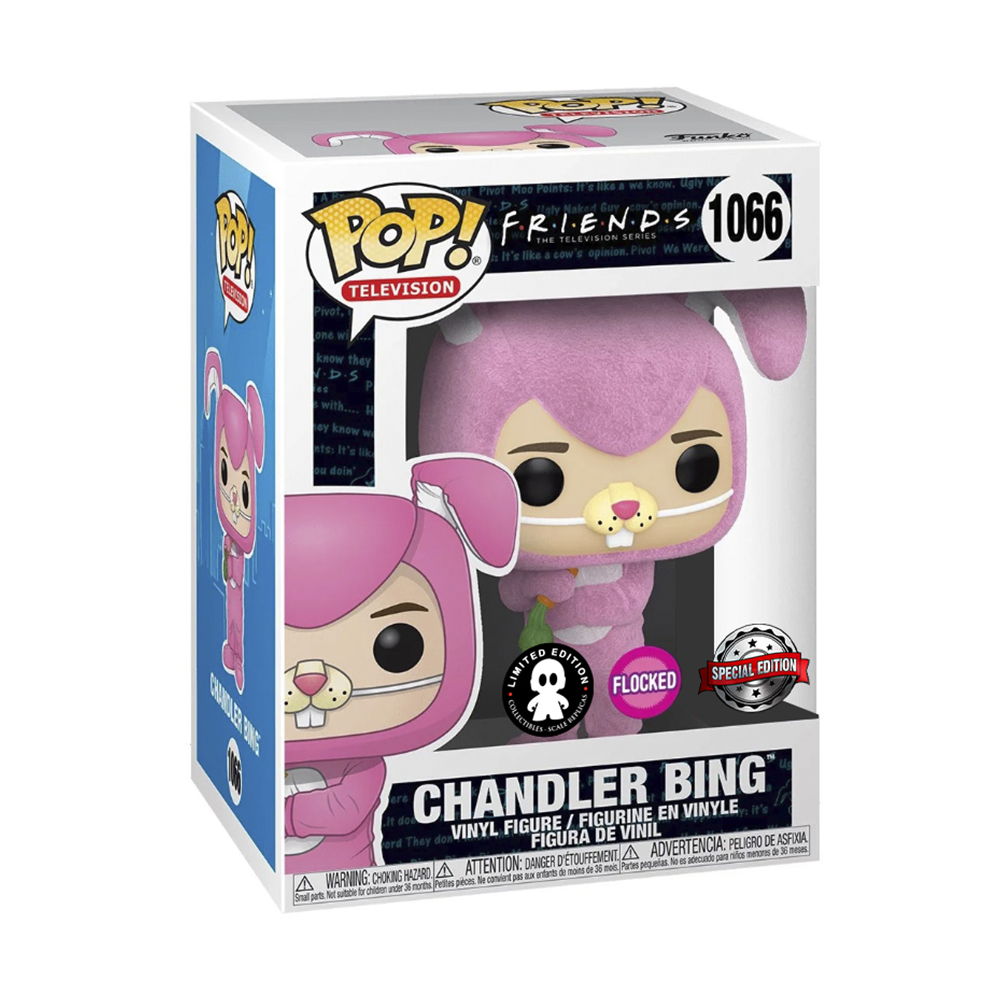 Foto 3 pulgar | Funko Pop Television: Friends Chandler Bing Flocked 1066 color Rosa