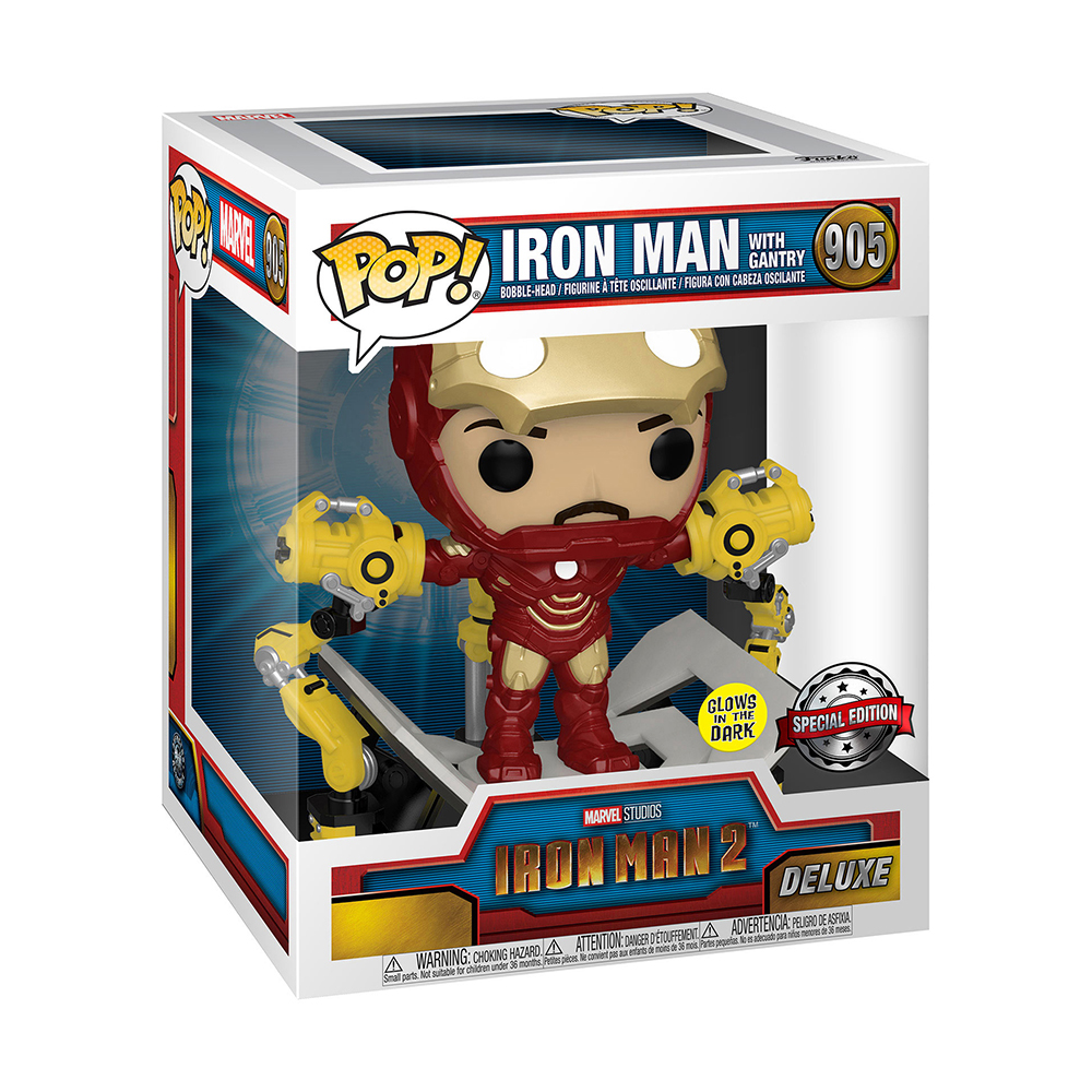 Foto 3 pulgar | Funko Por Marvel: Iron Man 2 - Iron Man W/Gantry 905 Glow in The Dark de 6"