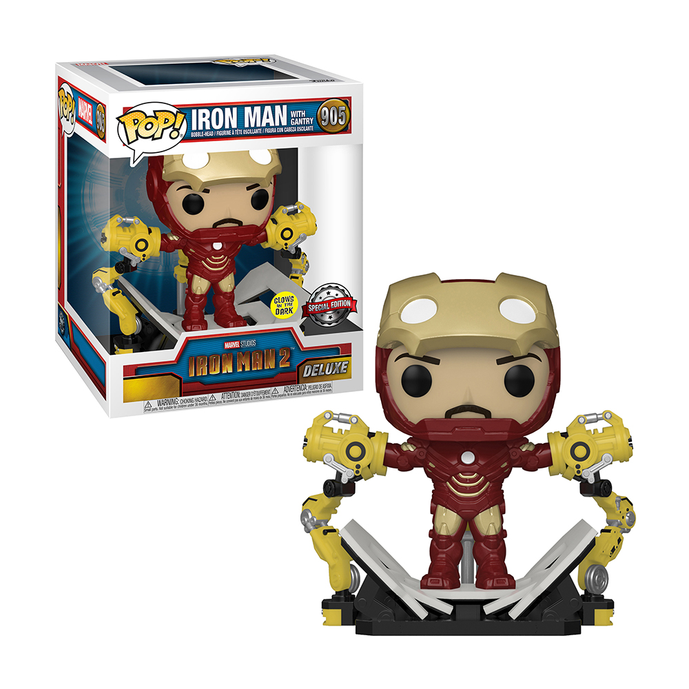 Foto 4 pulgar | Funko Por Marvel: Iron Man 2 - Iron Man W/Gantry 905 Glow in The Dark de 6"