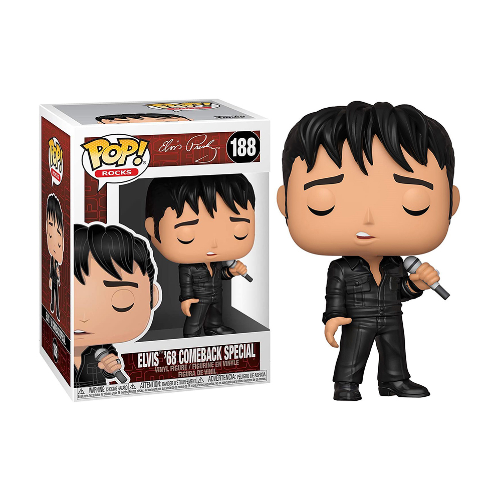 Foto 4 pulgar | Figura Funko Pop Rocks Elvis 68 Comeback Special 188 Multicolor