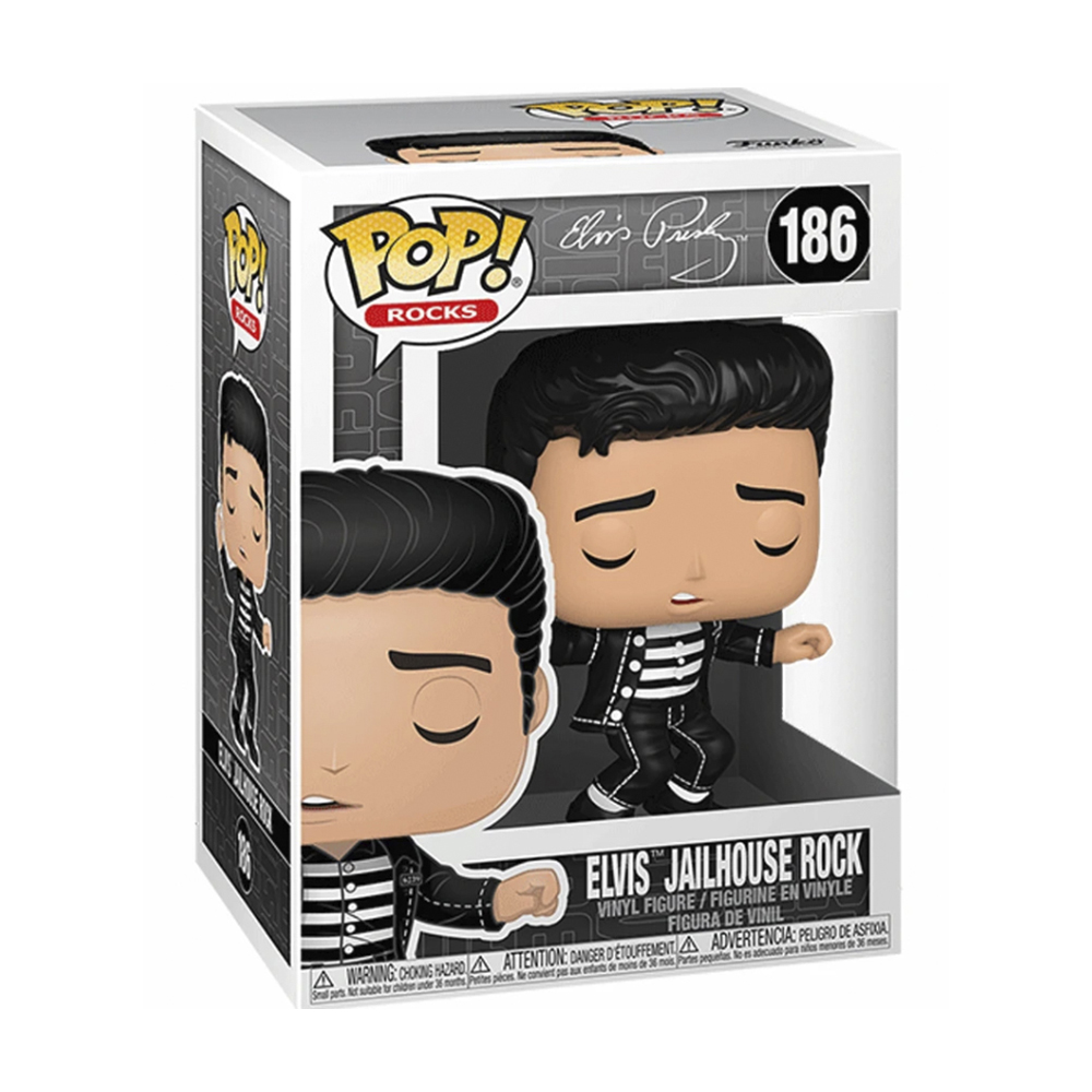 Foto 3 pulgar | Figura Funko Pop Rocks Elvis Jailhouse Rock 186 Multicolor