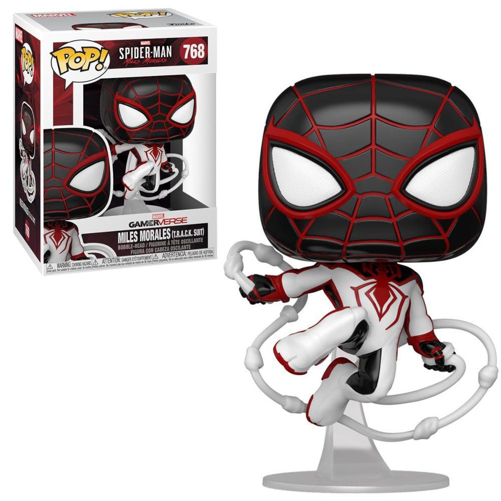 Foto 4 pulgar | Figura Marvel Spiderman Miles Morales Track S Funko Pop 768 - S028