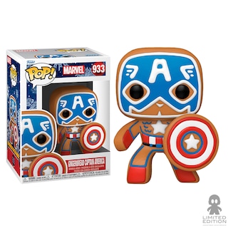 Foto 3 | Figura Funko Pop Marvel Gingerbread Captain America 933