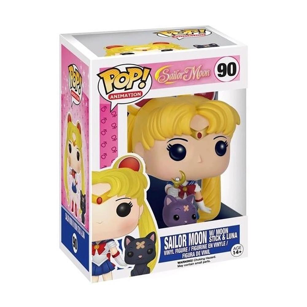 Foto 3 pulgar | Figura  Funko Pop Sailor Moon With Moon Stick & Luna 90 - S028