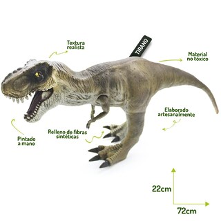 Foto 2 | Tiranosaurio Juguete de Dinosaurio Realista Figura Gigante de Acción Coleccionable Dinomania