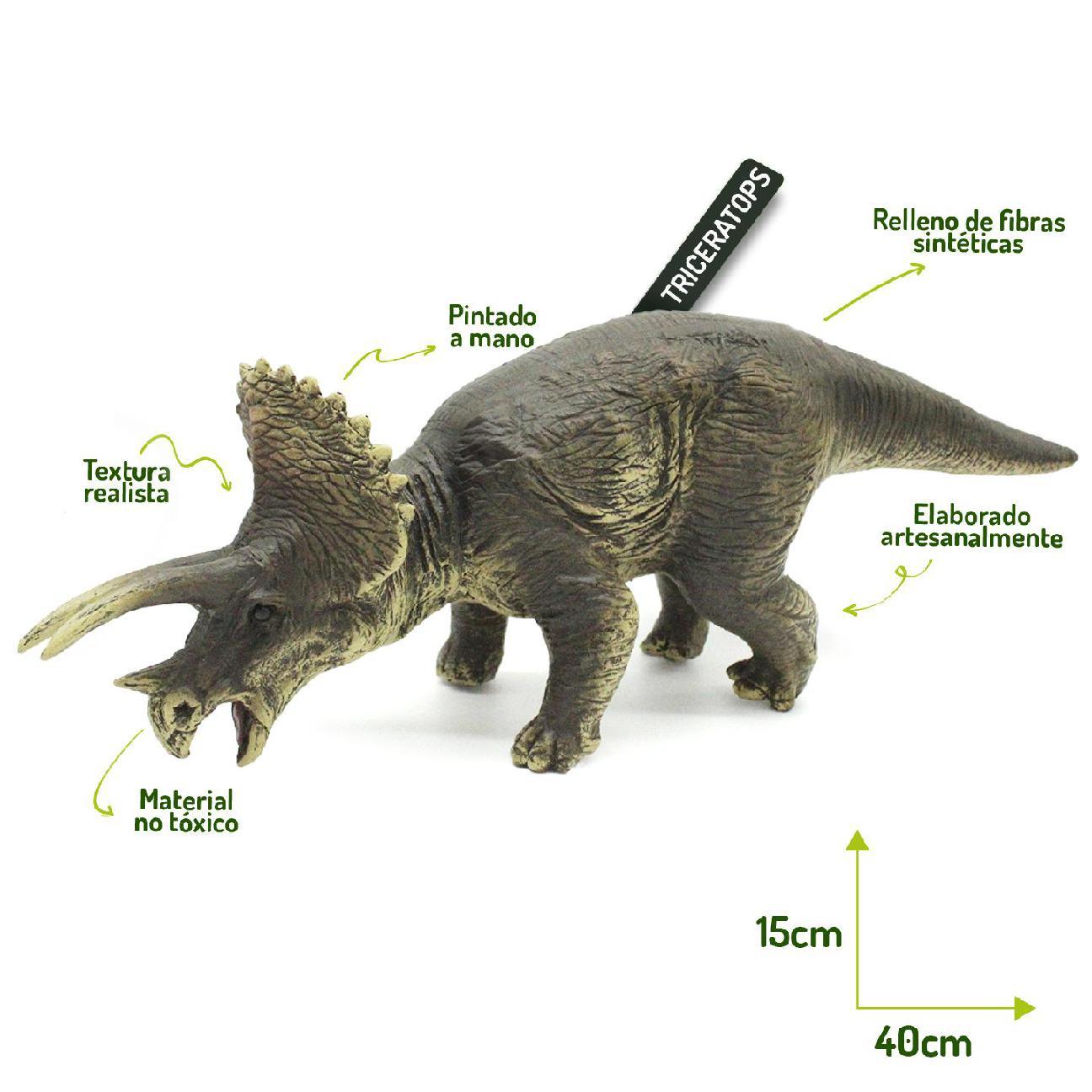 Foto 3 pulgar | Juguete de Dinosaurio Realista Triceratops Dinomania Figura Gigante de Acción Coleccionable