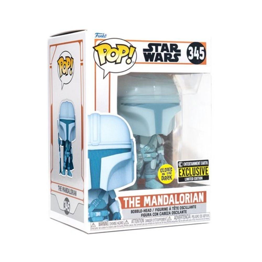 Foto 2 pulgar | Figura Mando Holograma Glow Exclusivo Ee Funko Pop The Mandalorian