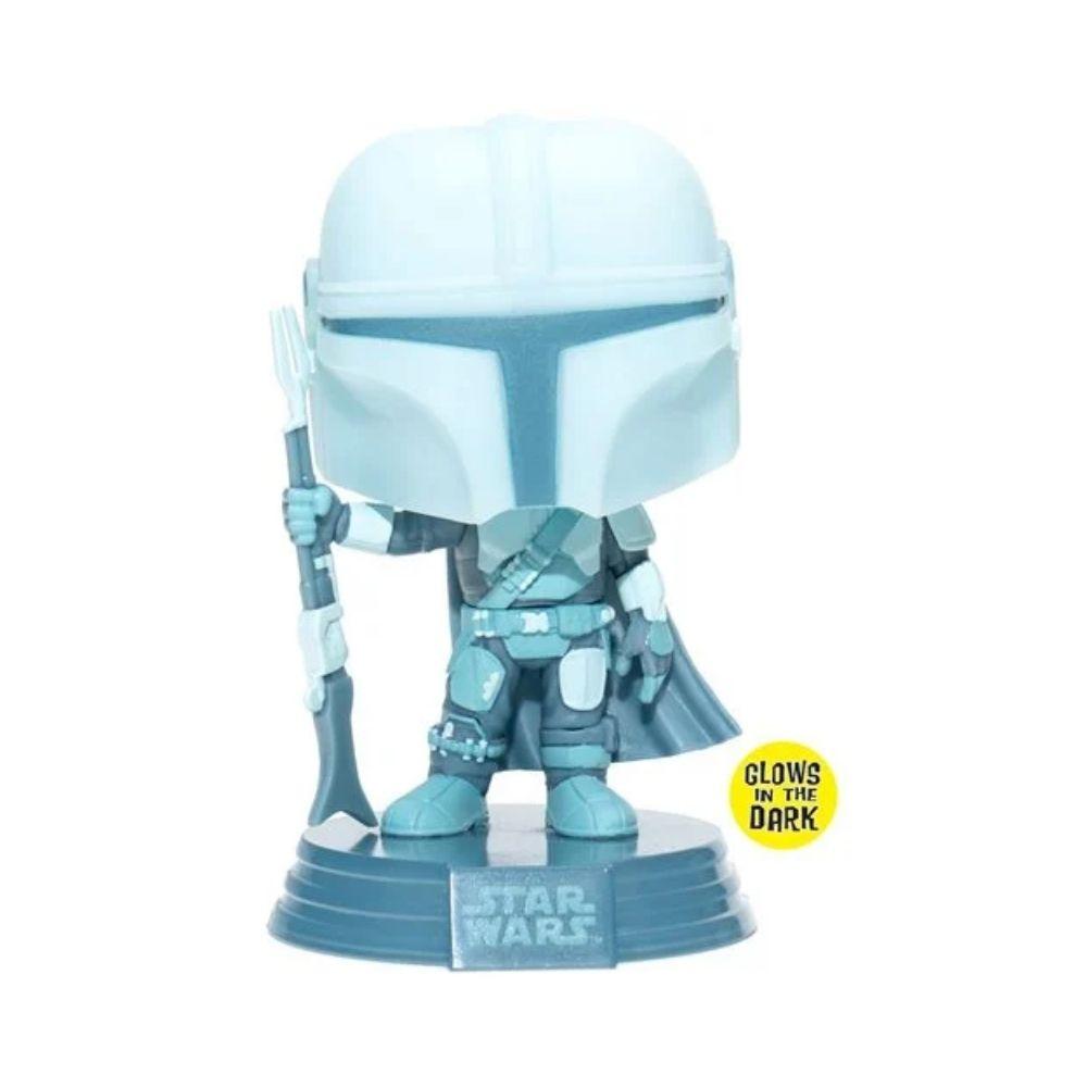 Foto 3 pulgar | Figura Mando Holograma Glow Exclusivo Ee Funko Pop The Mandalorian