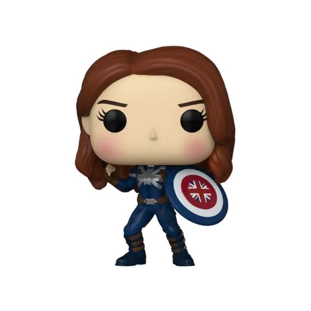 Foto 2 pulgar | Figura Capitana Peggy Carter Funko Pop Marvel What If