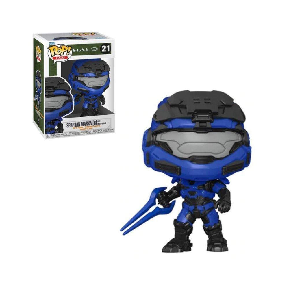 Foto 3 pulgar | Figura Mark V con Espada de Energía Azul Funko Pop Halo Infinite