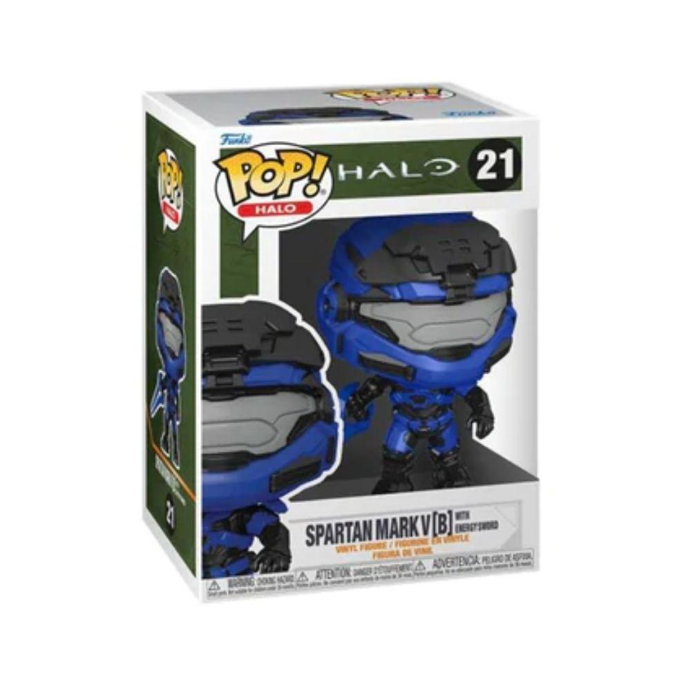 Foto 4 pulgar | Figura Mark V con Espada de Energía Azul Funko Pop Halo Infinite