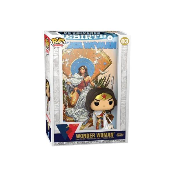 Foto 2 pulgar | Funko Pop de Mujer Maravilla Rebirth en Trono Comic Cover Wonder Woman 80 Aniversario