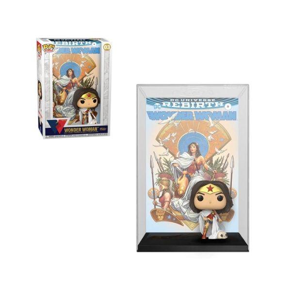 Foto 4 pulgar | Funko Pop de Mujer Maravilla Rebirth en Trono Comic Cover Wonder Woman 80 Aniversario