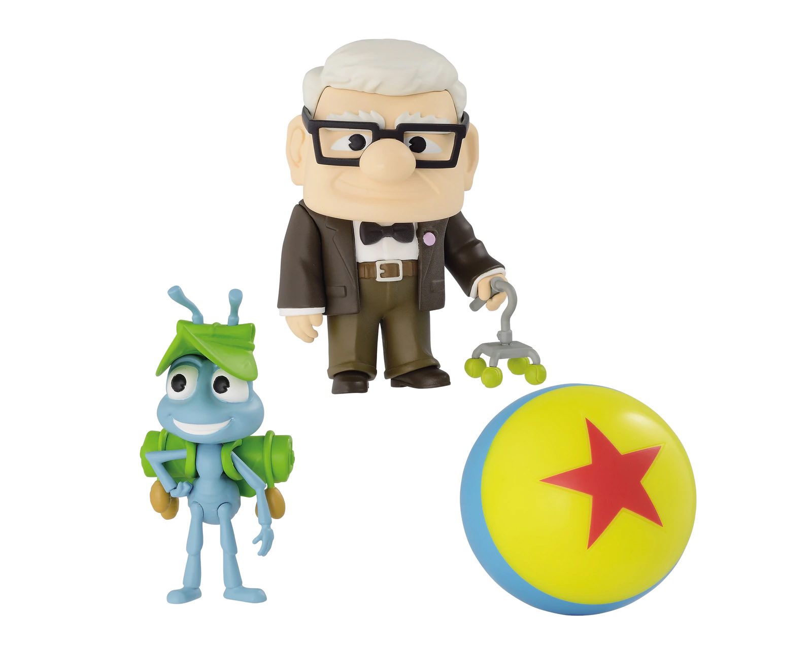 Foto 2 pulgar | Pack 3 Figuras Carl Fredricksen Flik Y Luxo Ball Banpresto