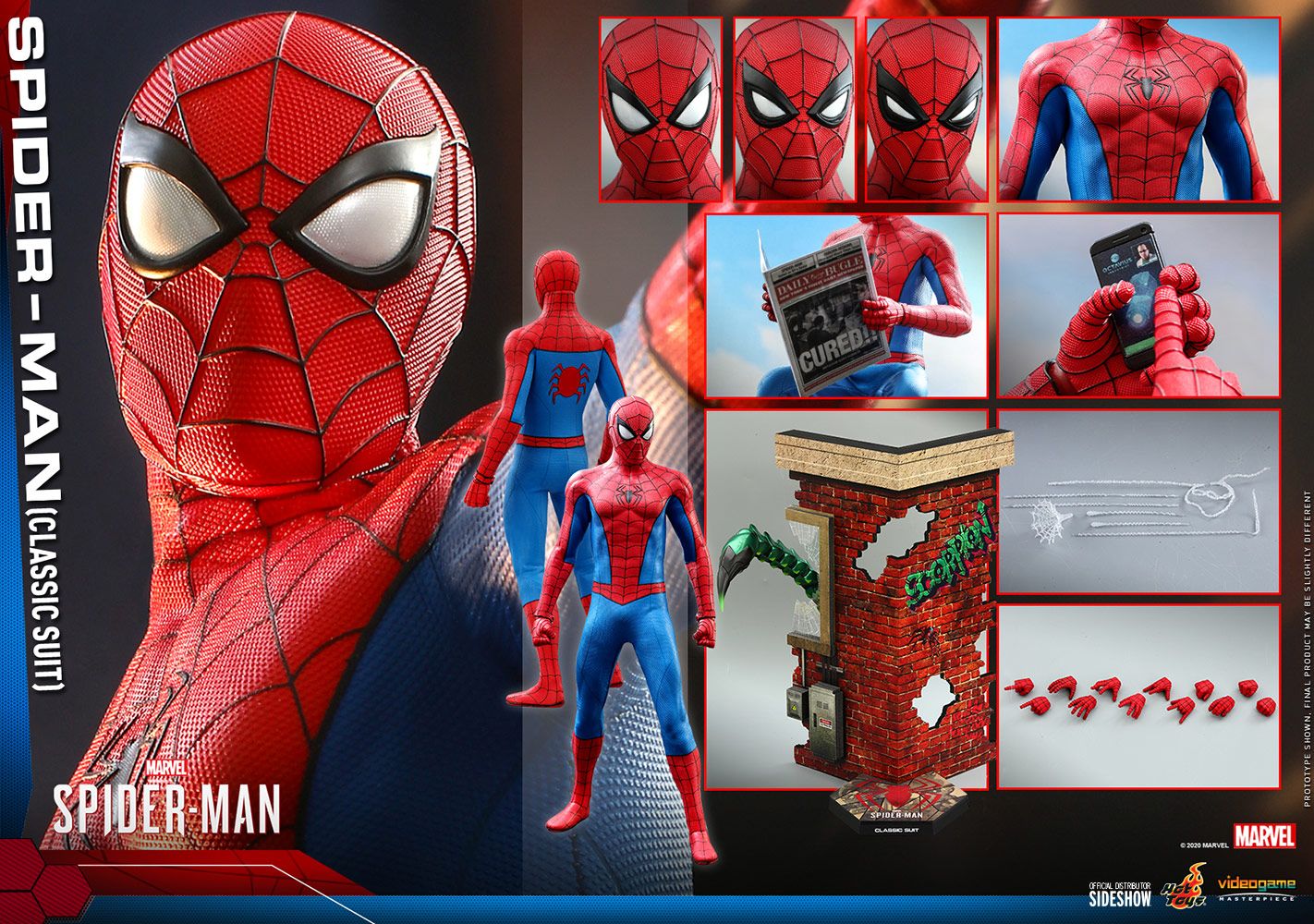 Foto 4 pulgar | Spider-Man Classic Suit de Marvel Escala 1:6