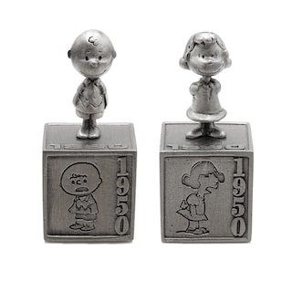 Foto 1 | Set Figuras Pisapapeles Charlie Brown de Metal - Charlie y Lucy