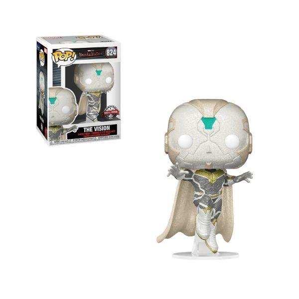 Foto 3 pulgar | Figura The Vision 824 Edición Especial Diamond Wanda Vision Funko Pop Blanco