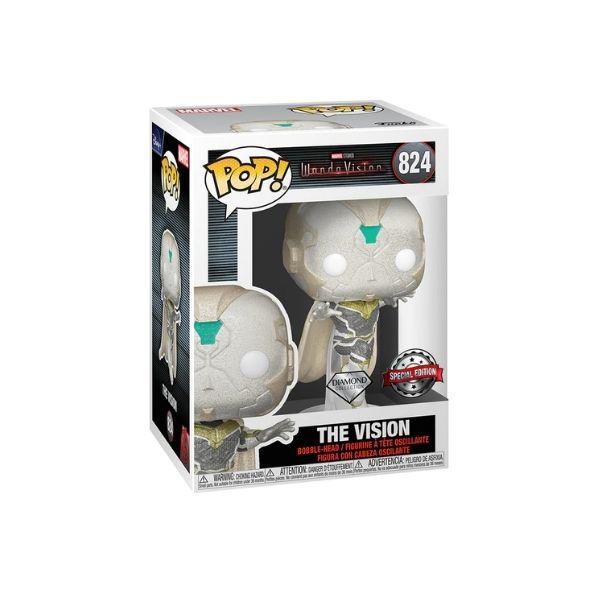 Foto 4 pulgar | Figura The Vision 824 Edición Especial Diamond Wanda Vision Funko Pop Blanco