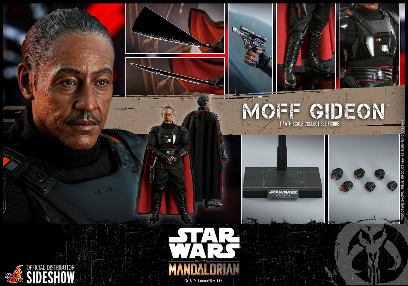 Foto 4 pulgar | Moff Gideon - Star Wars The Mandalorian Escala 1:6 Por Hot Toys