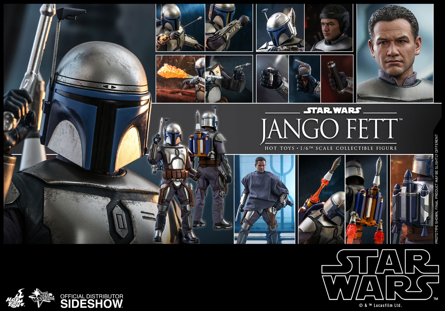 Foto 4 pulgar | Jango Fett - Star Wars - Episode Ii Attack Of The Clones Escala 1:6 Por Hot Toys