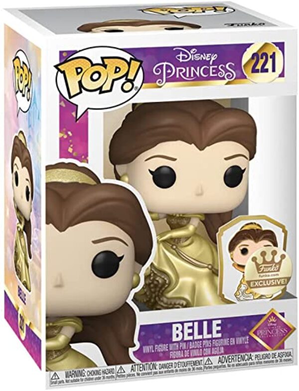 Foto 2 pulgar | Figura Funko Pop Princess - Belle (With Pin) #221