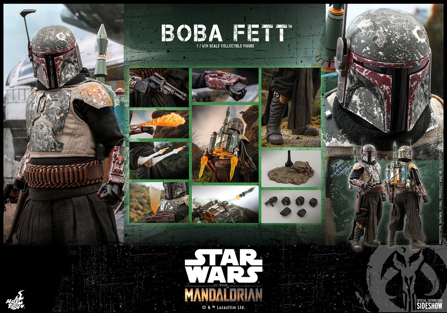 Foto 4 pulgar | Figura Boba Fett Star Wars The Mandalorian