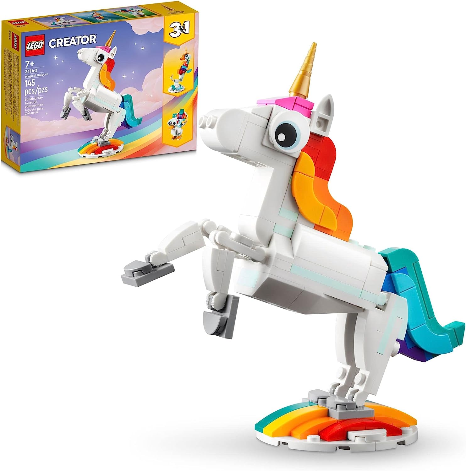 Foto 4 | Juguete para Construir Lego Set Creator Unicornio Mágico 31140 Multicolor 145 Piezas