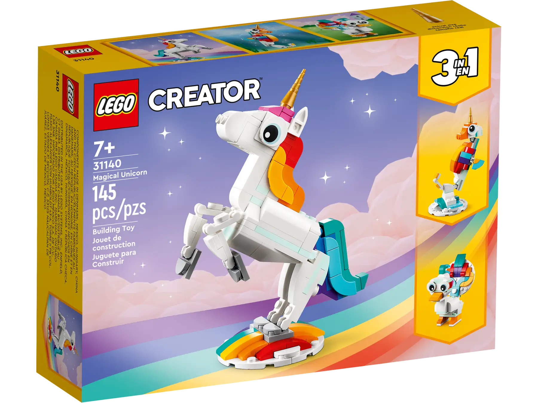 Foto 5 | Juguete para Construir Lego Set Creator Unicornio Mágico 31140 Multicolor 145 Piezas