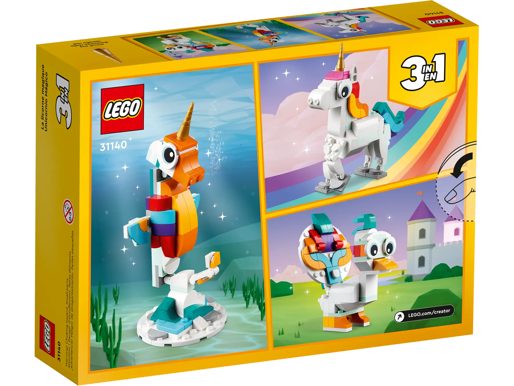 Foto 6 | Juguete para Construir Lego Set Creator Unicornio Mágico 31140 Multicolor 145 Piezas