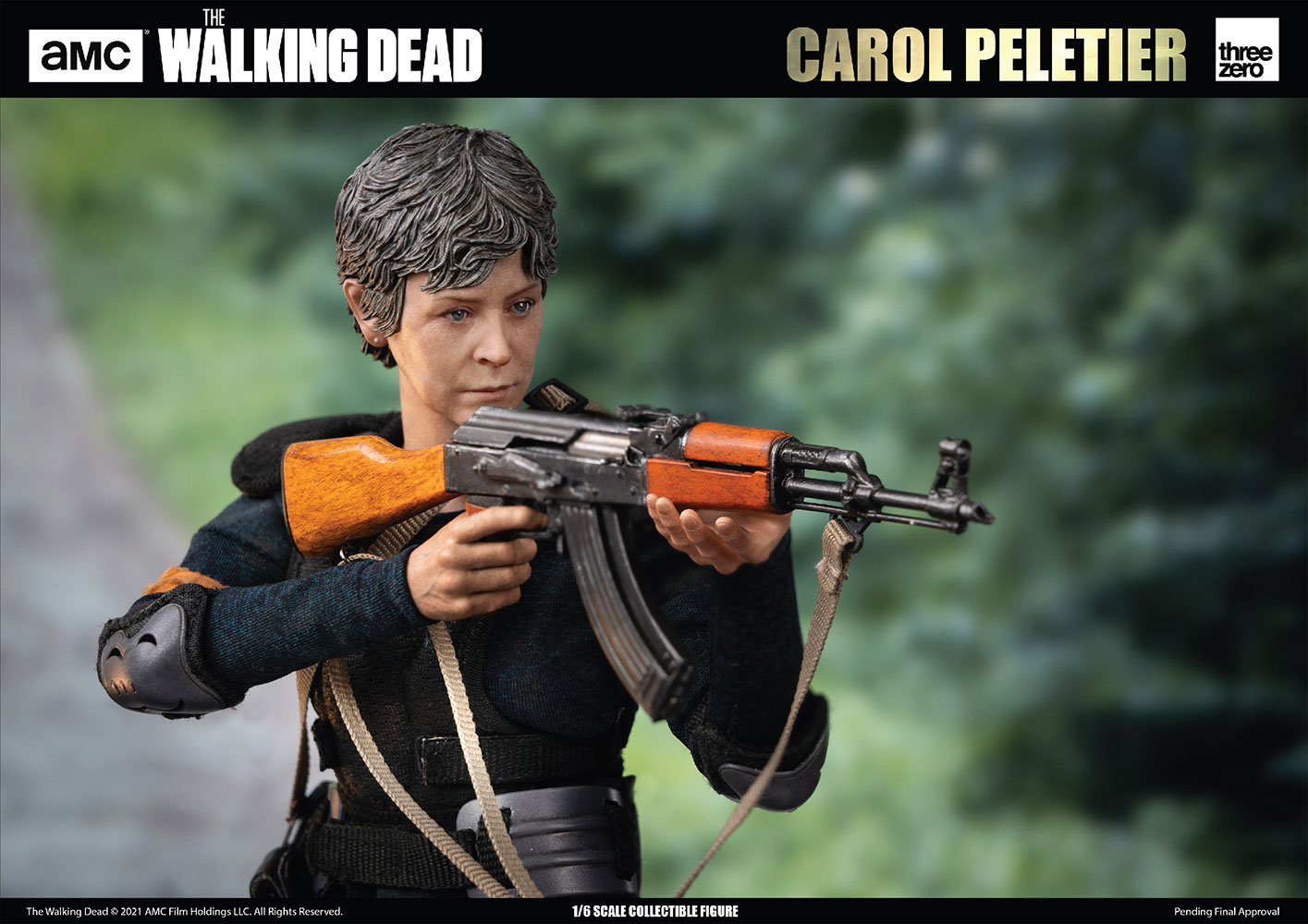 Foto 3 pulgar | Figura Threezero Carol Peletier The Walking Dead Escala 1:6