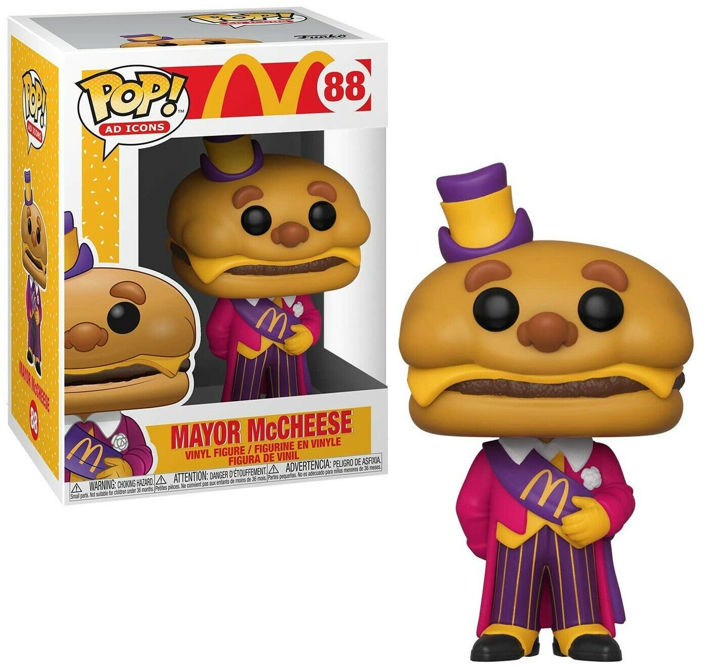 Foto 2 pulgar | Figura Coleccionable Funko Pop! Ad Icons Mayor Mccheese Mcdonalds