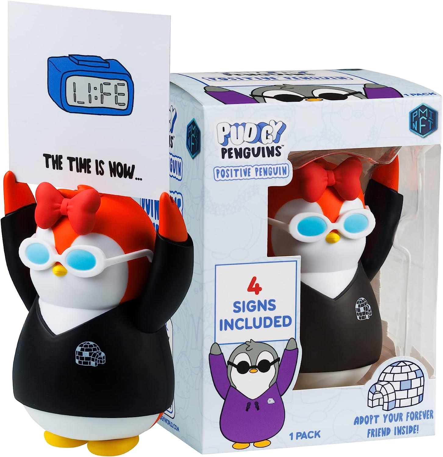 Foto 2 pulgar | Venta Internacional- Figura Pudgy Pingüinos Afirmación Positiva Signo Tarjetero Escritorio