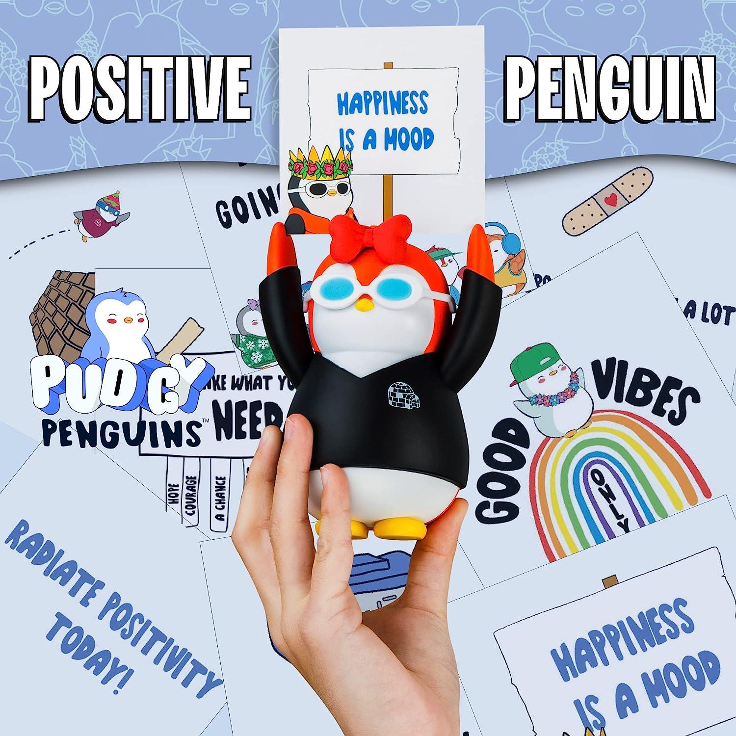 Foto 4 pulgar | Venta Internacional- Figura Pudgy Pingüinos Afirmación Positiva Signo Tarjetero Escritorio
