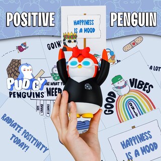 Foto 3 | Venta Internacional- Figura Pudgy Pingüinos Afirmación Positiva Signo Tarjetero Escritorio