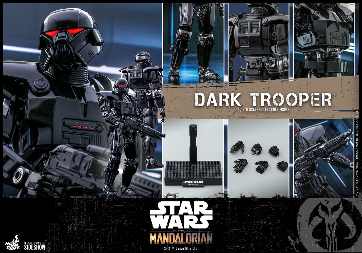 Foto 4 pulgar | Figura Hot Toys Dark Trooper: Star Wars - The Mandalorian Escala 1:6