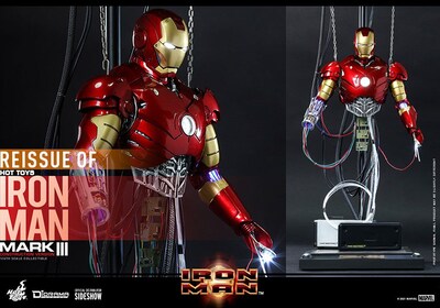 Foto 4 | Figura Hot Toys Iron Man Mark III Construction Versión Marvel Escala 1:6