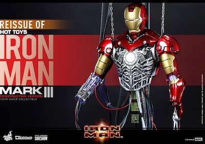 Foto 8 | Figura Hot Toys Iron Man Mark III Construction Versión Marvel Escala 1:6