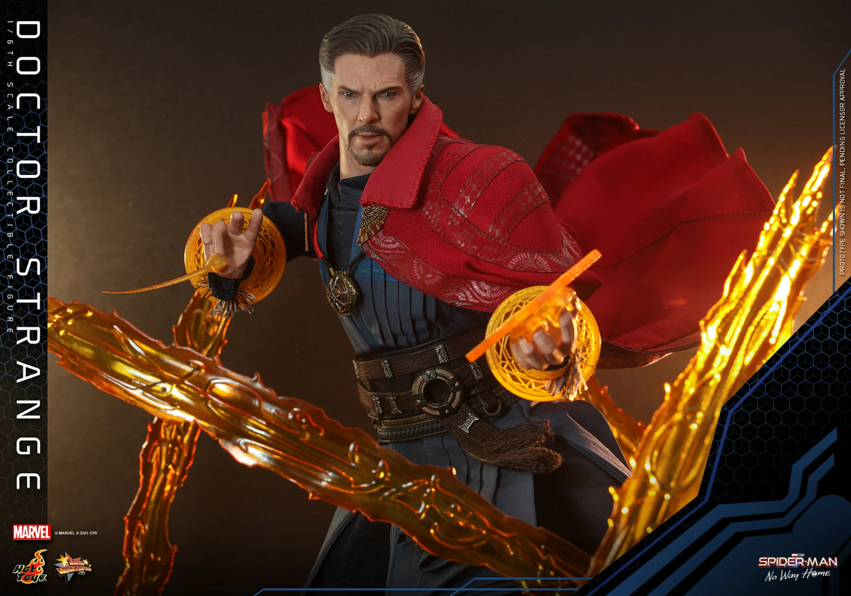 Foto 3 pulgar | Figura Hot Toys Doctor Strange Spider-Man No Way Home Escala 1:6