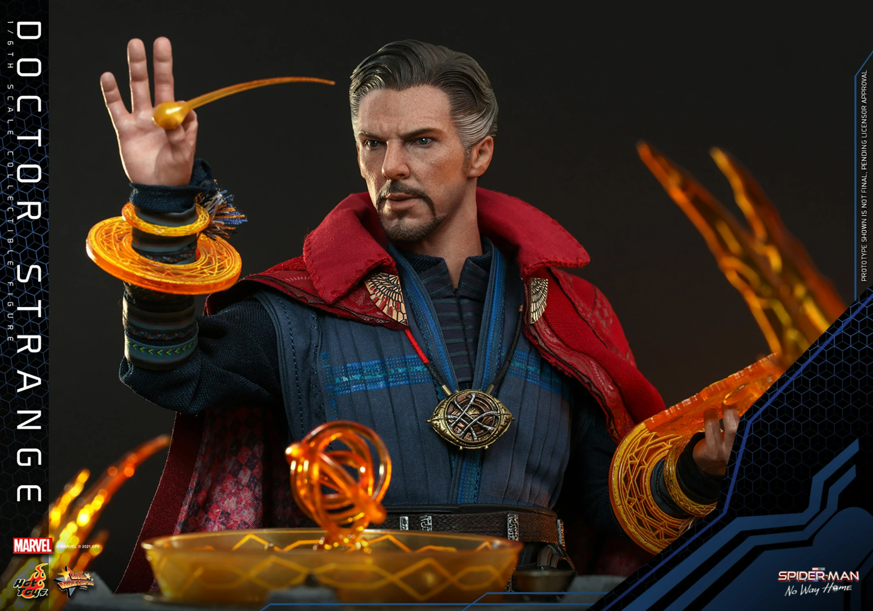 Foto 4 pulgar | Figura Hot Toys Doctor Strange Spider-Man No Way Home Escala 1:6