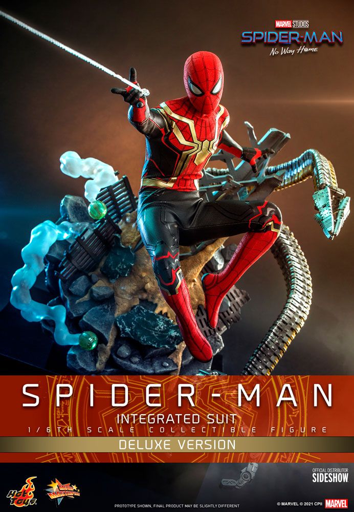 Foto 3 pulgar | Figura Hot Toys Spider-Man No Way Home Integrated Suit Deluxe Escala 1:6