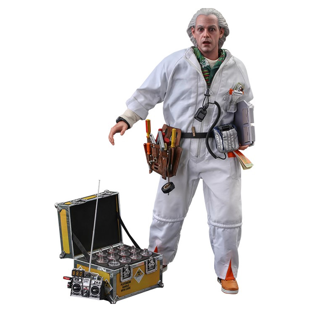 Figura Hot Toys Doc Brown Deluxe Versión Volver al Futuro